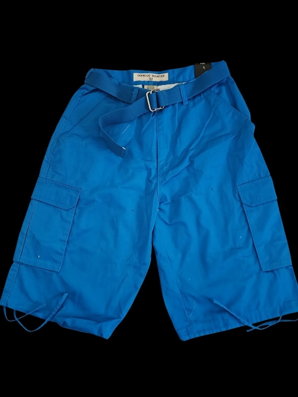Blue Cargo Men's Shorts with Belt